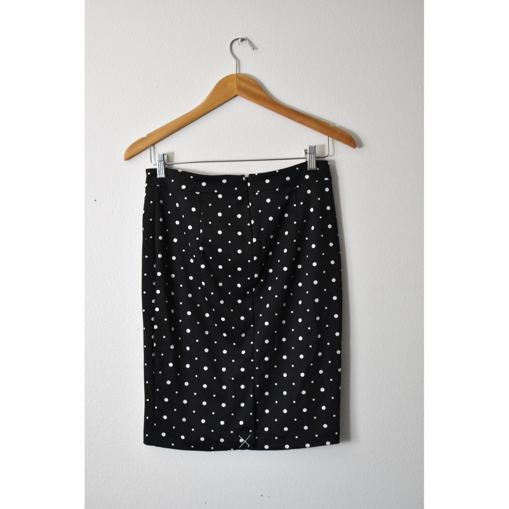 The Limited Pencil Skirt Womens 2‎ Black Polka Dot New Professional Knee Length - Picture 3 of 7